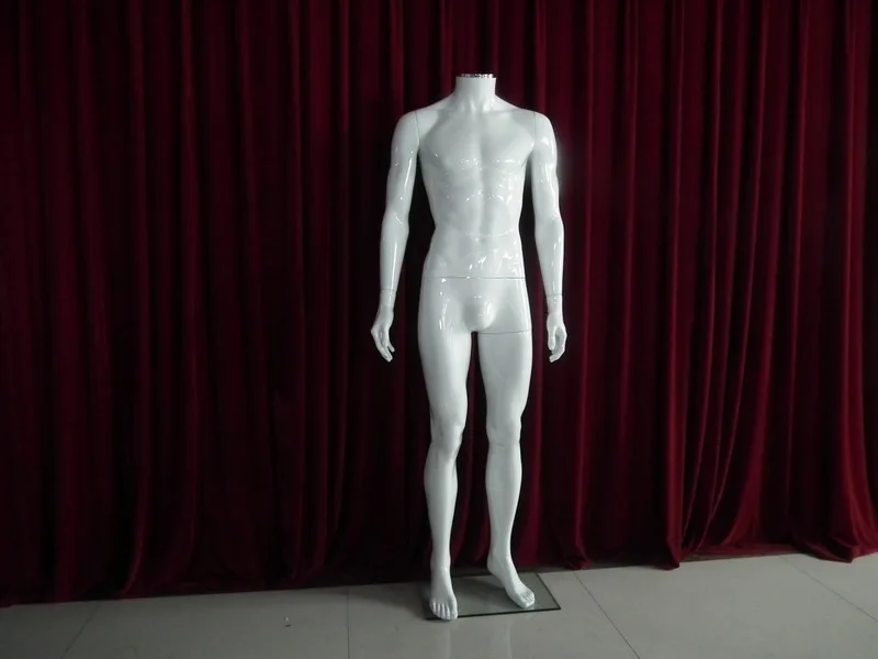 EMP-ZSSM01 High gloss white plastic headless mannequin_1