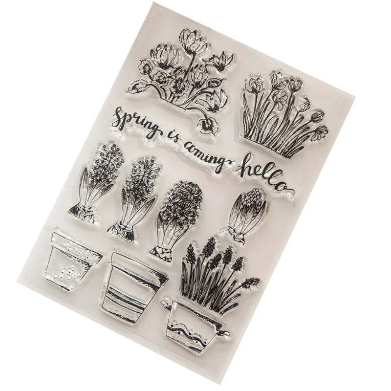 

Spring Transparent Clear Silicone Stamp For DIY Scrapbooking Photo Album Decor
