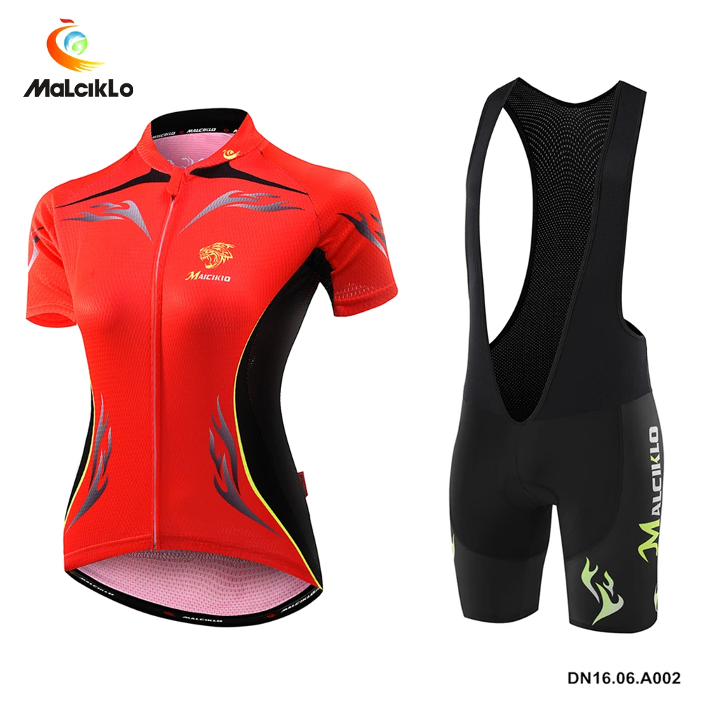 

MALCIKLO High quality Women Short Sleeve Cycling Jerseys Summer Breathable Cycling Clothing Bicycle Ropa Ciclismo Free shipping