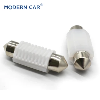 

MODERN CAR LED Reading Car Light COB Chips Bulb 31mm 36mm 39mm 41mm Dome Festoon Lamp 3030 6SMD Lamps Canbus White 2PCS 5500K