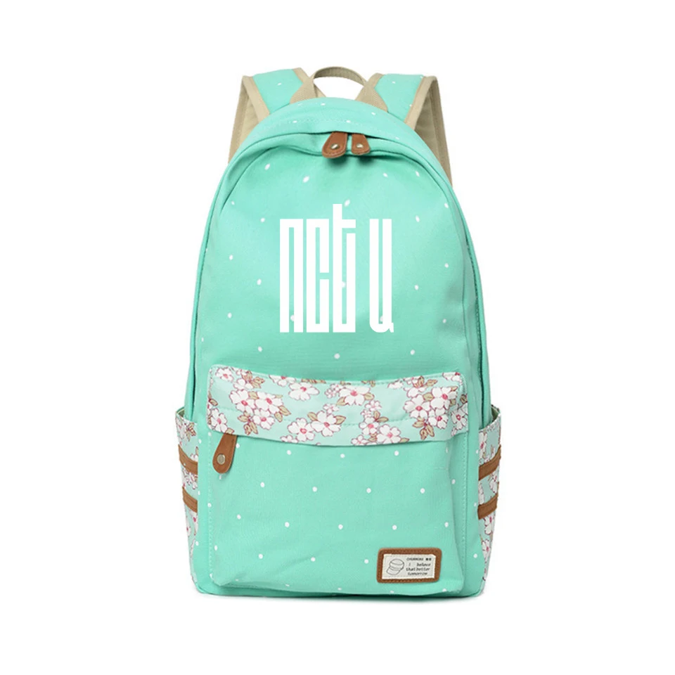 NCT Backpack New Style Teenagers Fans NCTU Cartoon Backpacks Travel point Kawaii Flower wave point Anime Bags Kindergarten Bags