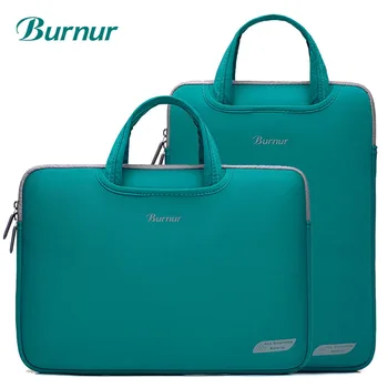

Burnur Men Laptop Bags Sleeve 13.3 14 15.6 Inch Notebook Handbag Women Waterproof Laptop Sleeve Tablet Case Two Style Ten Colors