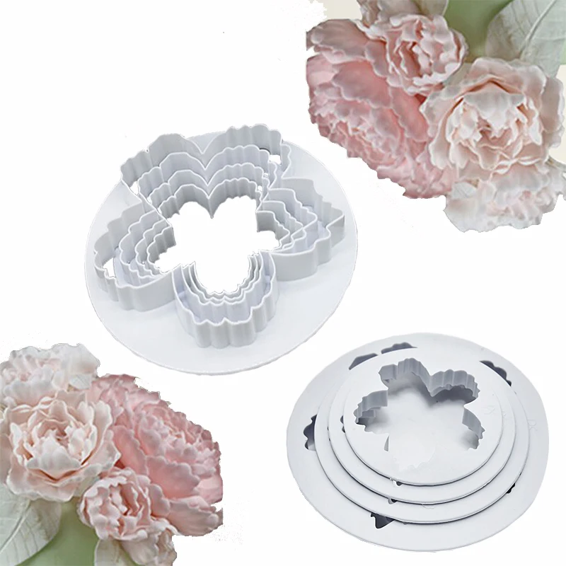 Free Shipping 4Pcs/Set Rose Flower Cake decorating tool Cookie Gum