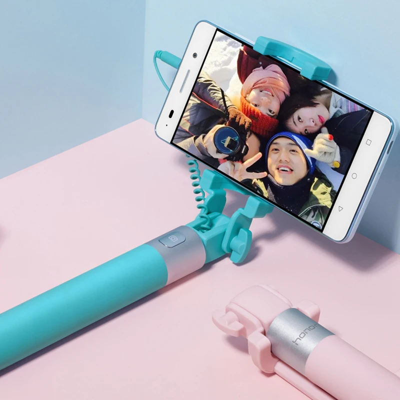 Оригинальная селфи палка Huawei Honor проводной раздвижной ручной монопод с затвором