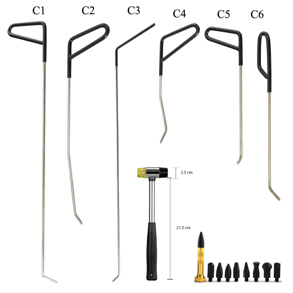 WHDZ Set Auto Body Dent Removal Pdr Rod Tool Kit Hail and Door Ding
