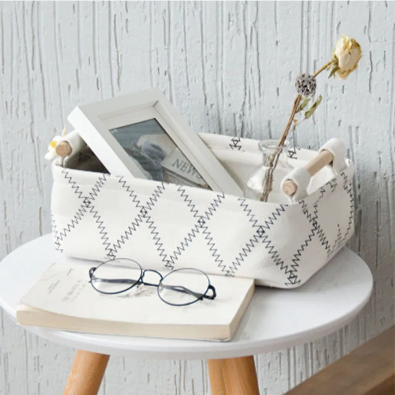

Creative Fabric Portable Storage Box Multi-Function Home Living Room Bedroom Desktop Snack toys Finishing Debris Storage Basket