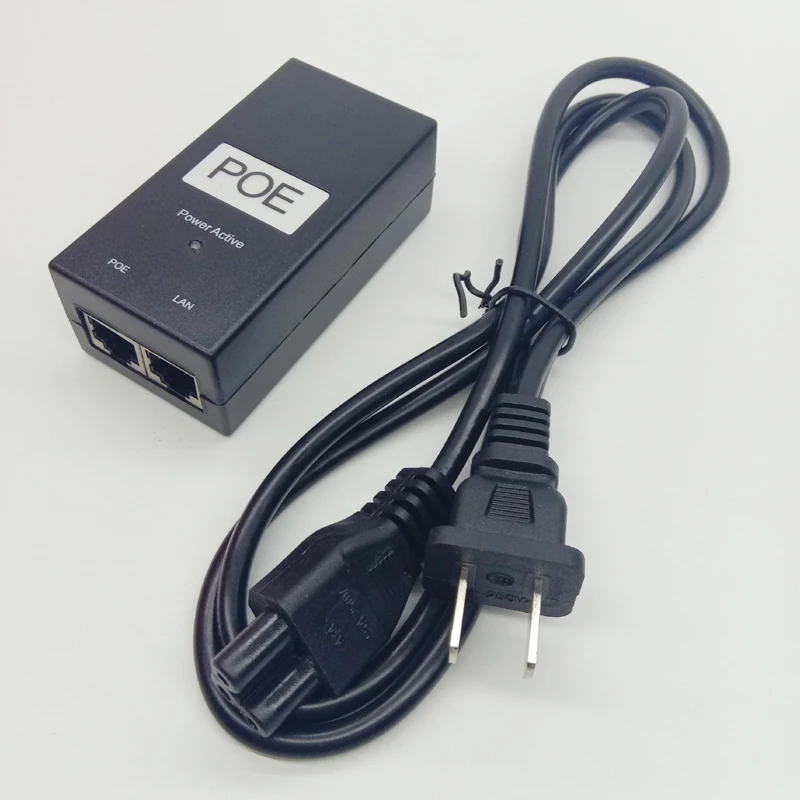 

US EU UK Plug AC DC power adapter DC 48V 1A CCTV Active PoE Injector Ethernet 48 volt 1000mA Power Supply for IP Camera IP Phone