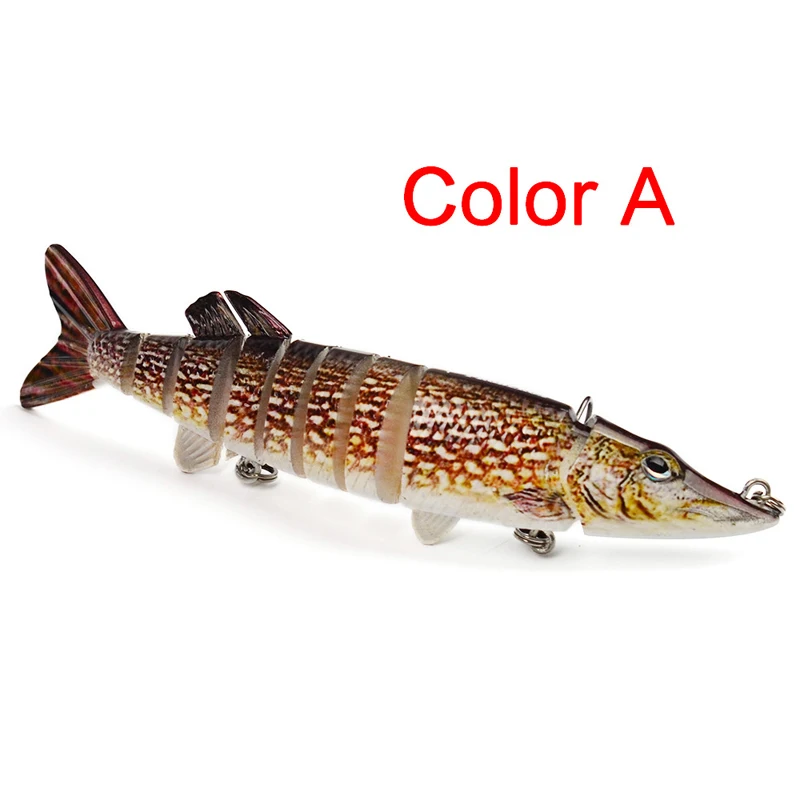 

Fishing Lures Artificial Bait Lifelike Multijointed 9-segement Pike 12.5cm 8 Colors Firm Durable 20g Ocean Lake Beach River