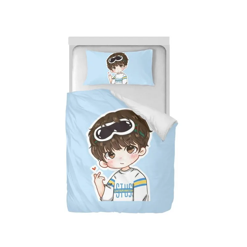 

Bedding Set Fashion Cool Harajuku Cartoon Boys 3D Printed Duvet Covers Single Twin Size Bedroom Decor Teenage Children's Bed Set