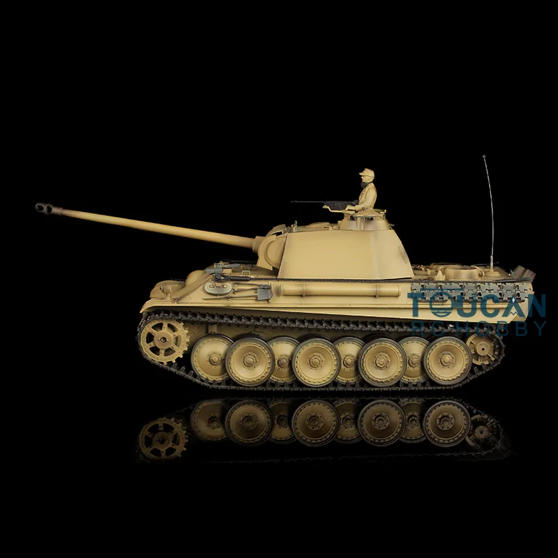 

HengLong 1/16 Scale Yellow Plastic Version German Panther G RTR RC Tank Smog Sound 3879