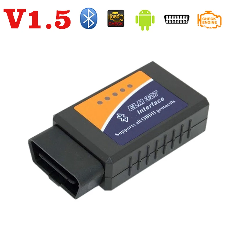 V1.5 car bluetooth OBDII diagnostic tools,Car fault code reader