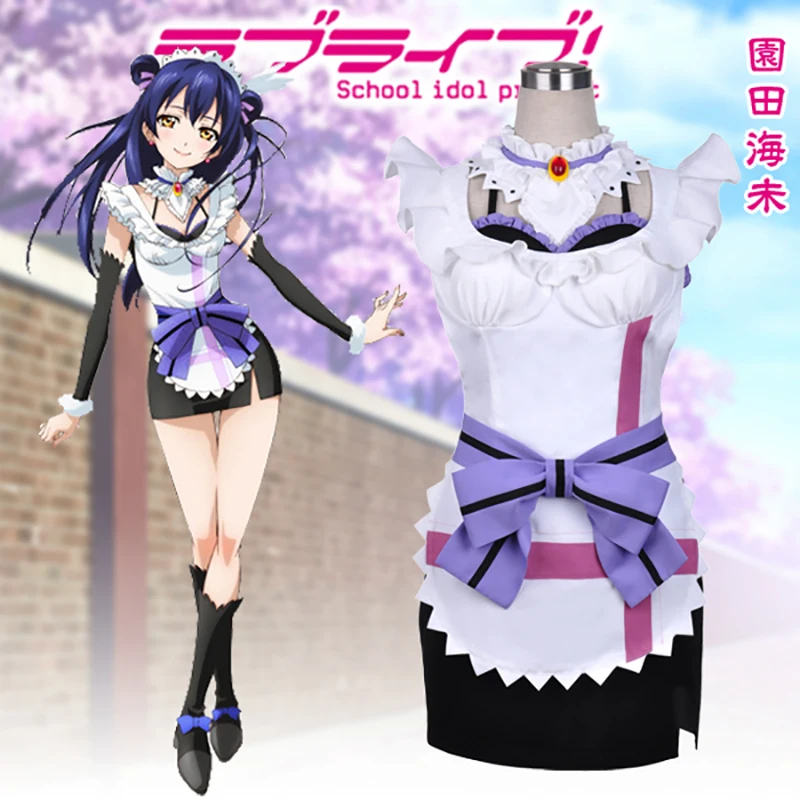 

Anime LOVE LIVE Sonoda Umi Cosplay Costumes Female French Maid Lolita Apron Dress Party Costumes for Women