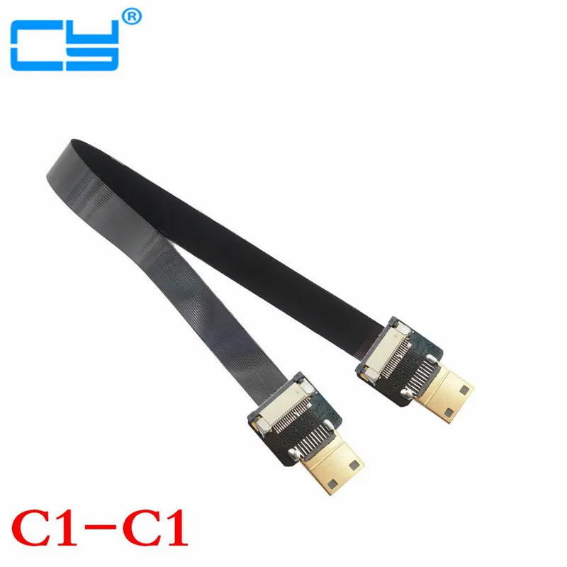 

Mini HDMI Male to Mini HDMI Male FPC Flat FPV HDMI Cable 10cm 20cm 30cm 50cm 100cm for Multicopter Aerial Photography