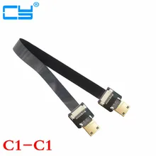 Mini HDMI Male to Mini HDMI Male FPC Flat FPV HDMI Cable 10cm 20cm 30cm 50cm 100cm for Multicopter Aerial Photography