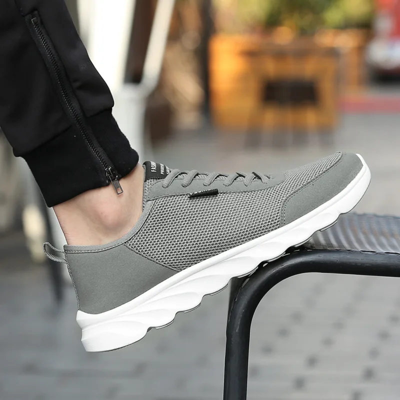JINBEILEE New Men's Sports and Leisure Breathable Running Shoes Fashion Mesh Non-slip Lightweight Tide Shoes