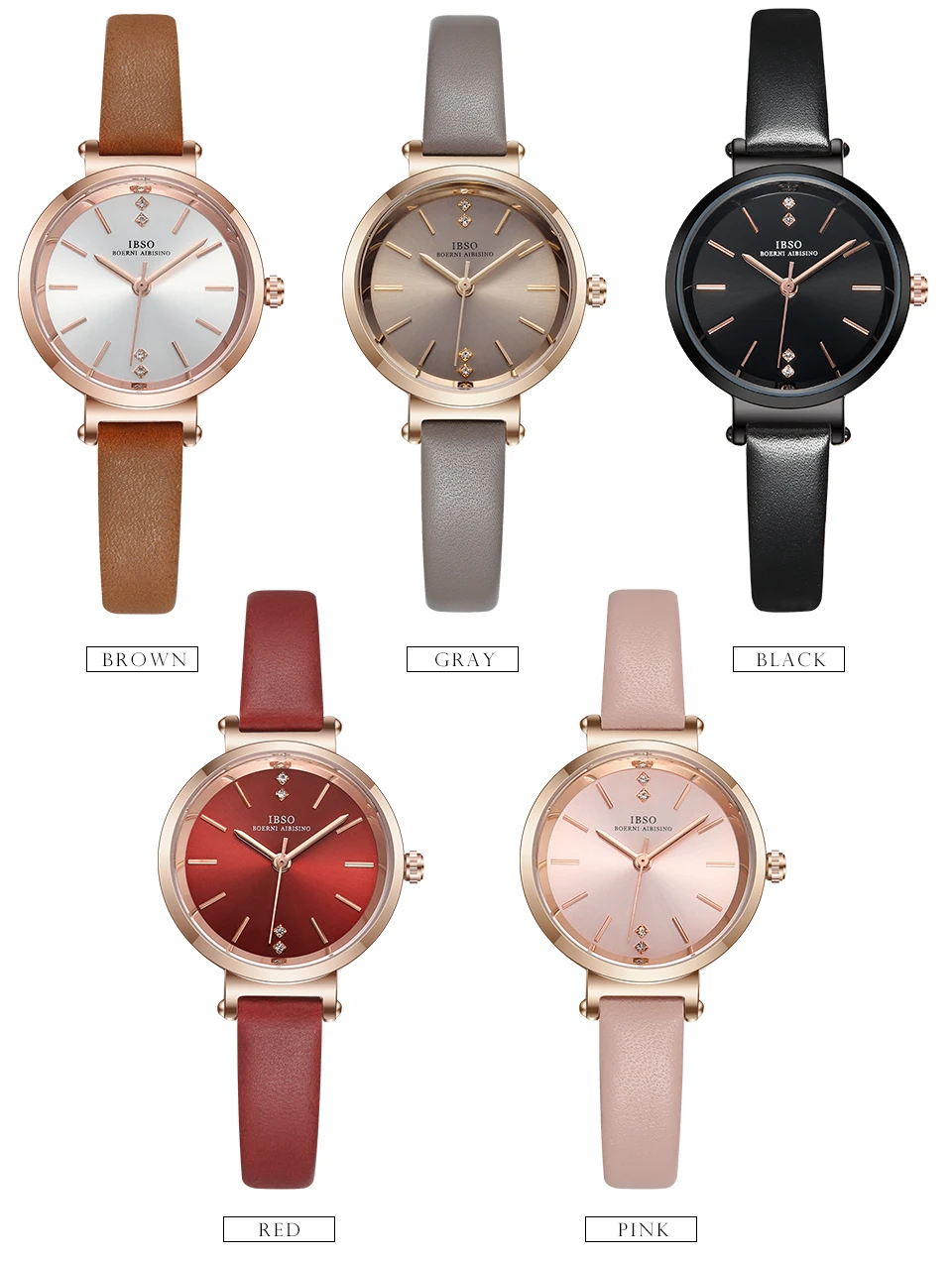 IBSO женские часы 8 мм ультра-тонкие наручные роскошные женские часы модные Montre Femme кварцевые женские часы Relogio Feminino