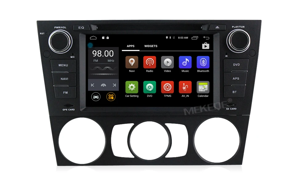 Top 2G RAM Android 7.1 car gps navigation system for  BMW  E90 E91 E92 E93 with Wifi GPS BT Radio Steering wheel Canbus+8G map 20