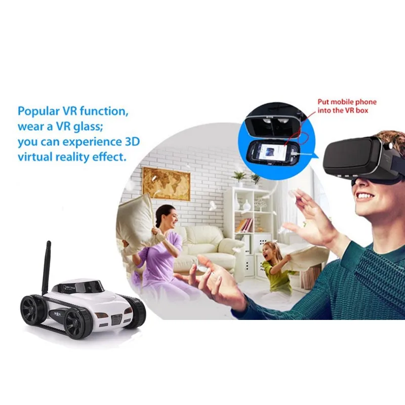 Mini Remote Control Toys Wifi Robot Camera RC Tank APP Real-time Controlled by IOS Android Smart Device for Children Kis Gifts