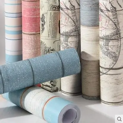 

Thick waterproof pvc wallpaper self-adhesive wood grain wall stickers ins dormitory bedroom wallpaper furniture renovation