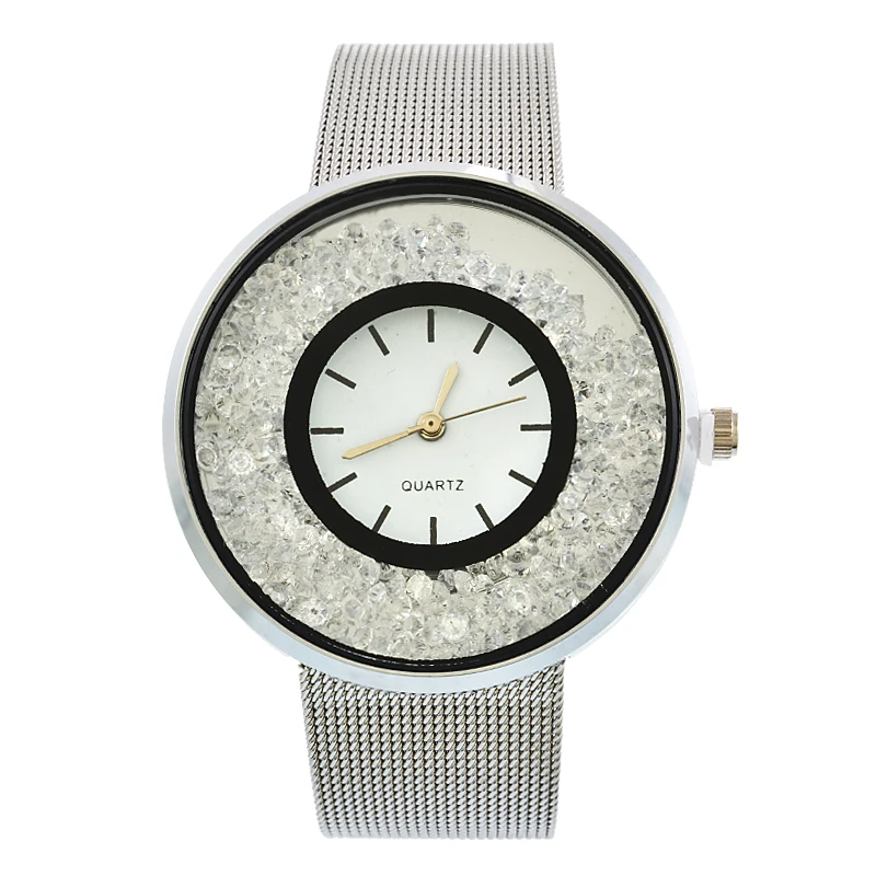 Doreen Box Steel Quartz Wrist Watches Rose Gold / Silver Color Clear