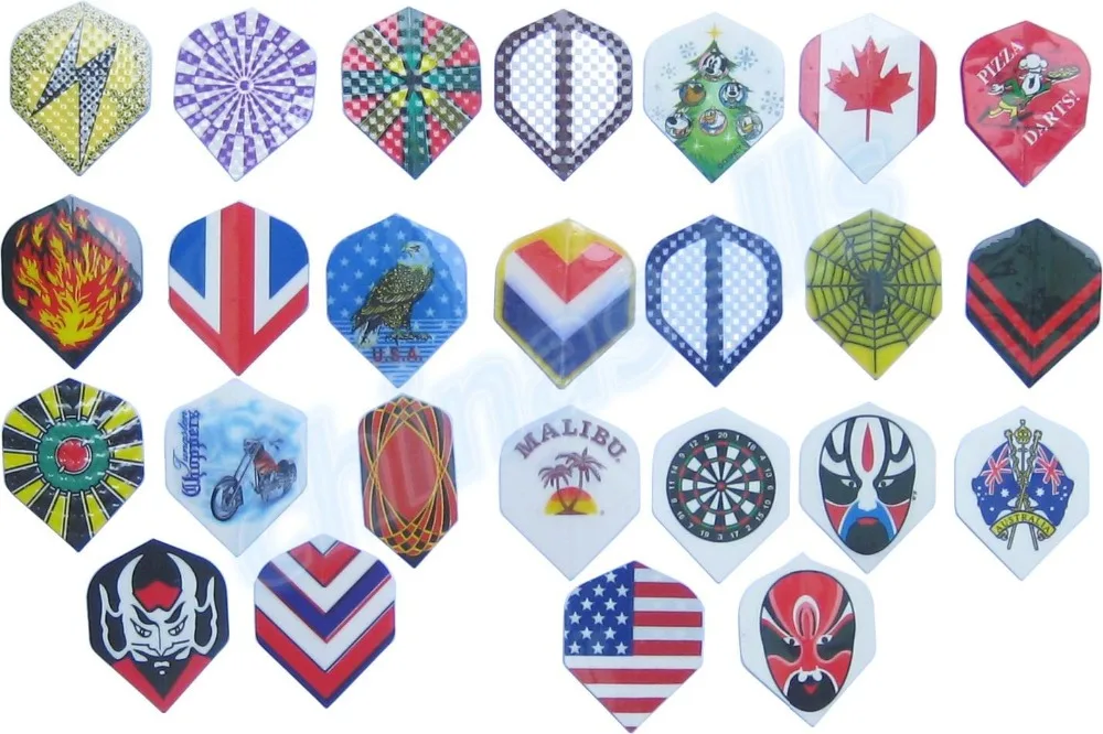 3200pcs 2D special Standard National dart flag Flights hard tail leaf