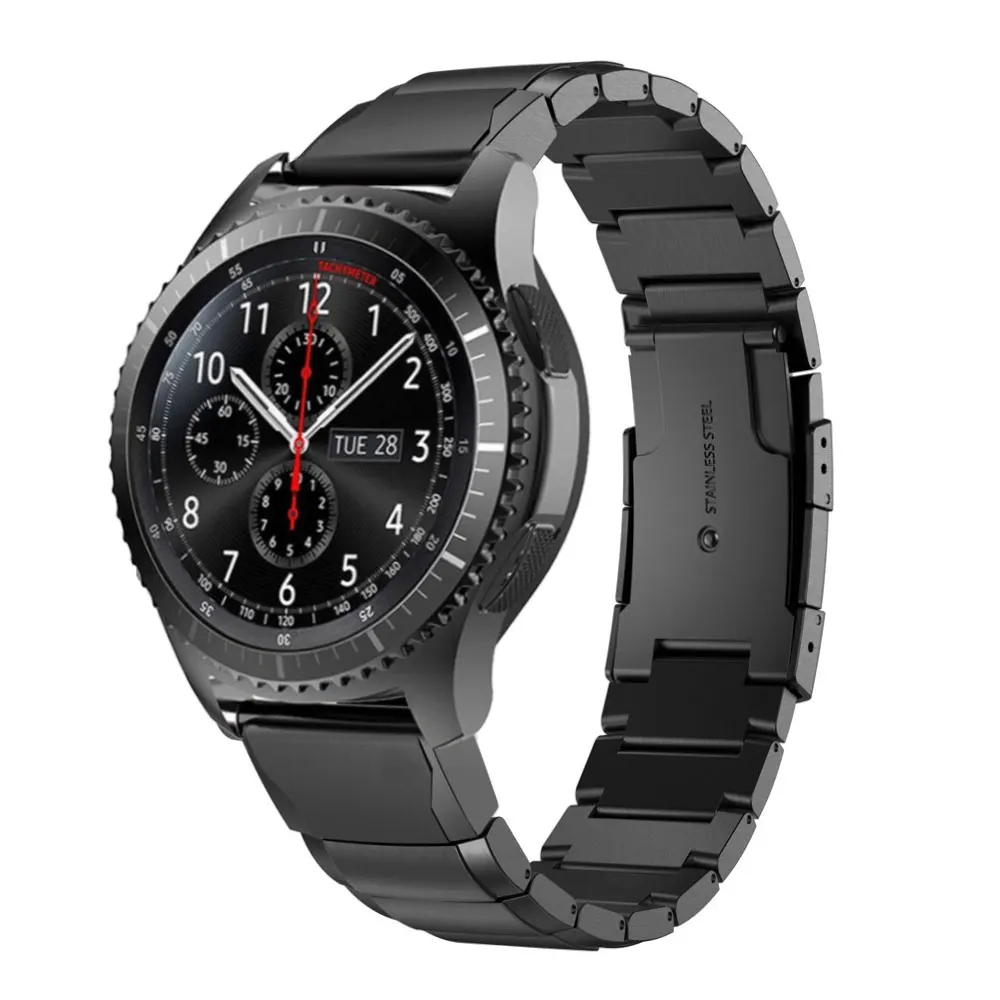 Ремешок для часов из нержавеющей стали для samsung Galaxy Active Watch 42 46 мм HUAWEI watch GT2 Amazfit Bip Pace ремешок gear S3 20/22 мм