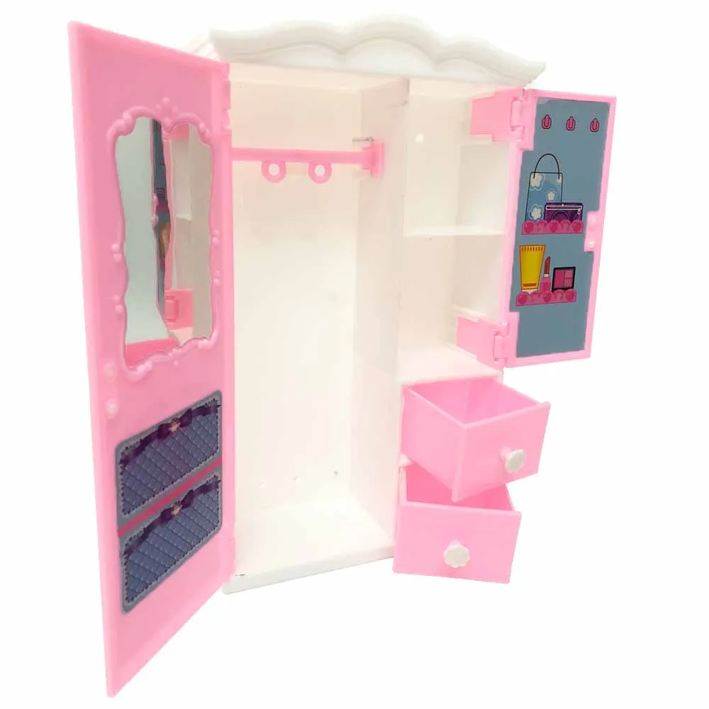 NK один набор кукольных аксессуаров гардероб принцессы для куклы Барби принцесса мечта мини мебель Детские Лучшие подарки 006A