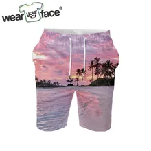 Пальмовые деревья 3D пляжное платье с принтом шорты Модные мужские s бермуды повседневные короткие мужские Homme карго шорты US размер Прямая поставка