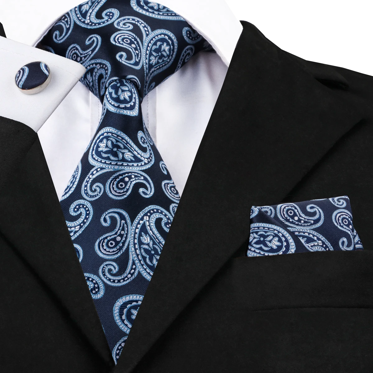 Luxury Men Tie Designers Fashion Silk Classic Men's Paisley Ties Set