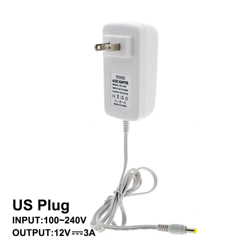 DC12V адаптер питания белый корпус AC100 240V светильник ing трансформаторы выход 12 В 1A/3A
