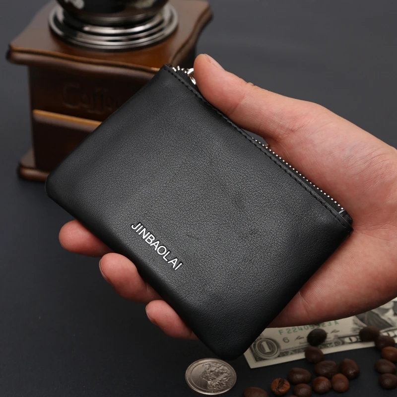 Brand Business Genuine Leather wallet for men / women Small Thin Card