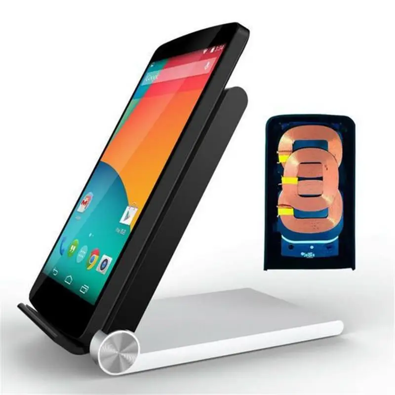 Qi Wireless Charger 3 Coils Folding Charging Stand For Samsung S6 Edge Plus Note 5 Nexus 5 6 Replacement WCD-100