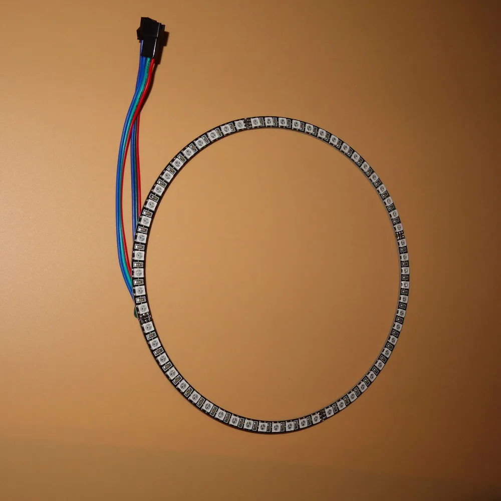 Светодиодный ring WS2812B 60 пикселей адресуемое кольцо 5 в пост. Тока полноцветный RGB