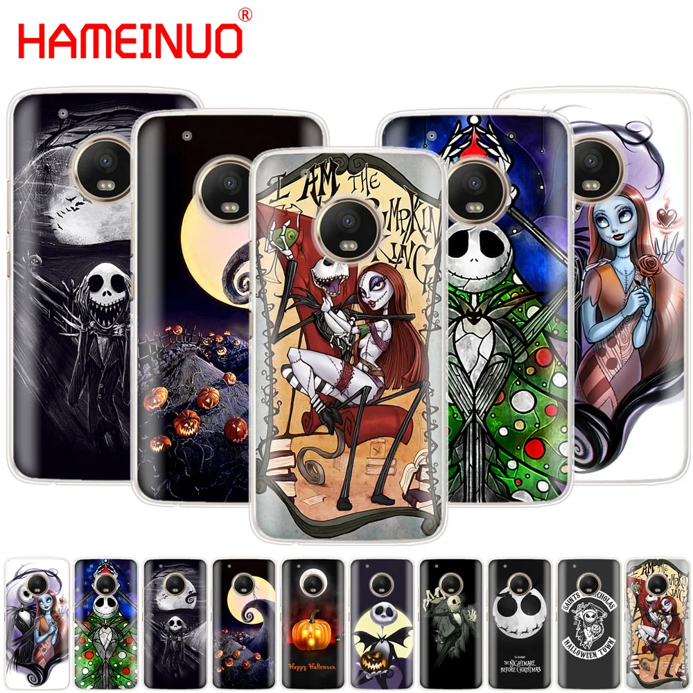 

HAMEINUO Nightmare Before Christmas alloween case phone cover For Motorola Moto X4 C G6 G5 G5S G4 Z2 Z3 PLAY PLUS