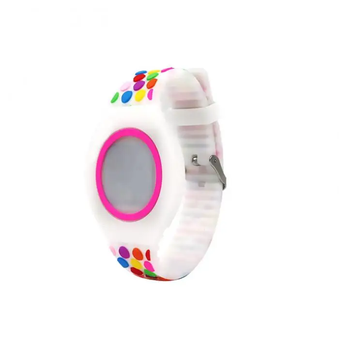 Для мальчиков светодио дный девочек электронные часы силиконовый ремешок цветные точки Декор цифровые наручные часы TT @ 88