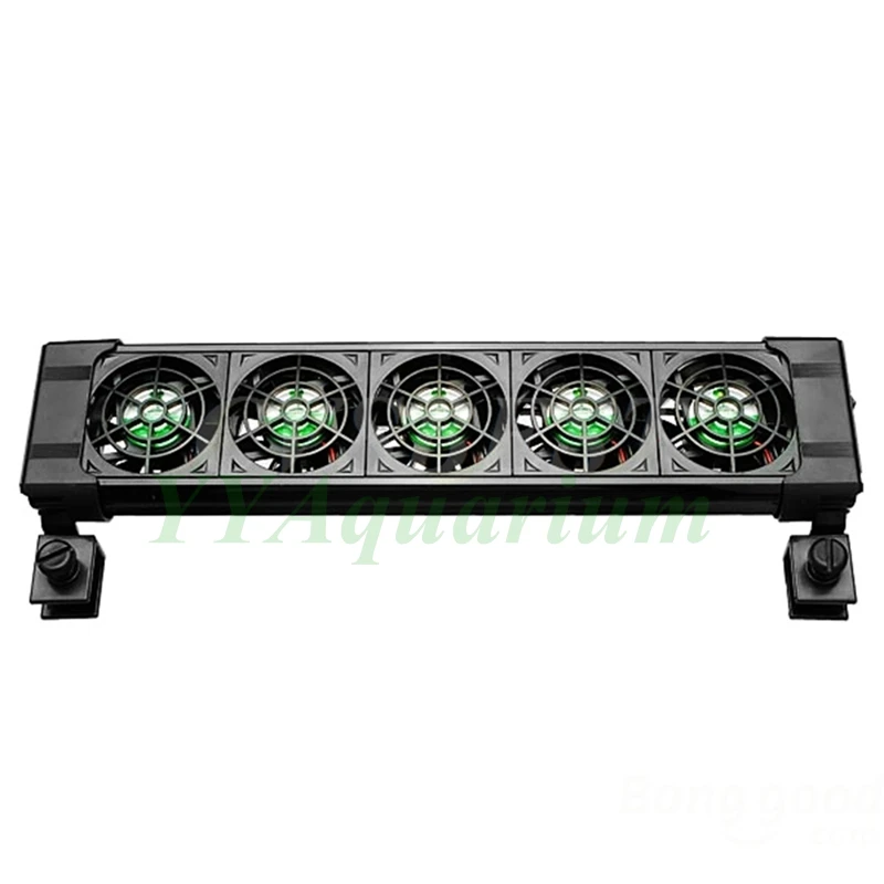 

BOYU FS605# Fish tank Ultra Quiet Chillers DC 12V Cooling Fans w/ Adjustable Mounter for Aquarium Ponds Marine 5 Fans