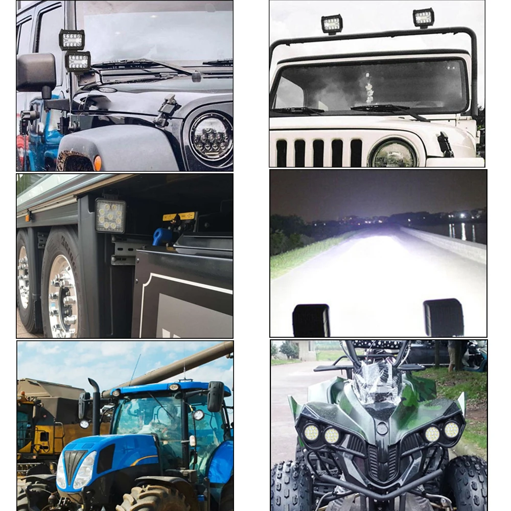 2 шт. светодиодный рабочий свет 4 6 дюймов бар для автомобиля 4x4 ATV грузовик 12 В 24