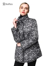 Hoffen Новая Мода Дамы Зимой Вниз Пальто Стенд Воротник Цветочный Принт Теплый Parka Femme Повседневная Женская Вниз Пальто Украина WJ16W-076
