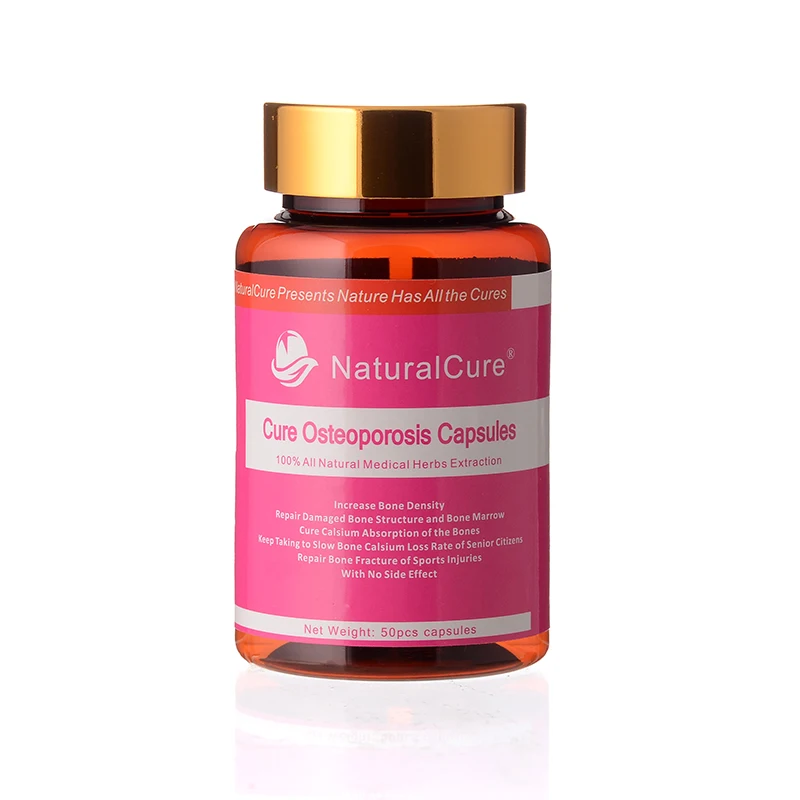 

NaturalCure Cure Osteoporosis Capsule, Natural Plants Extraction, Increase Bone Density, Increase Bone Calcium Content, 50 pills