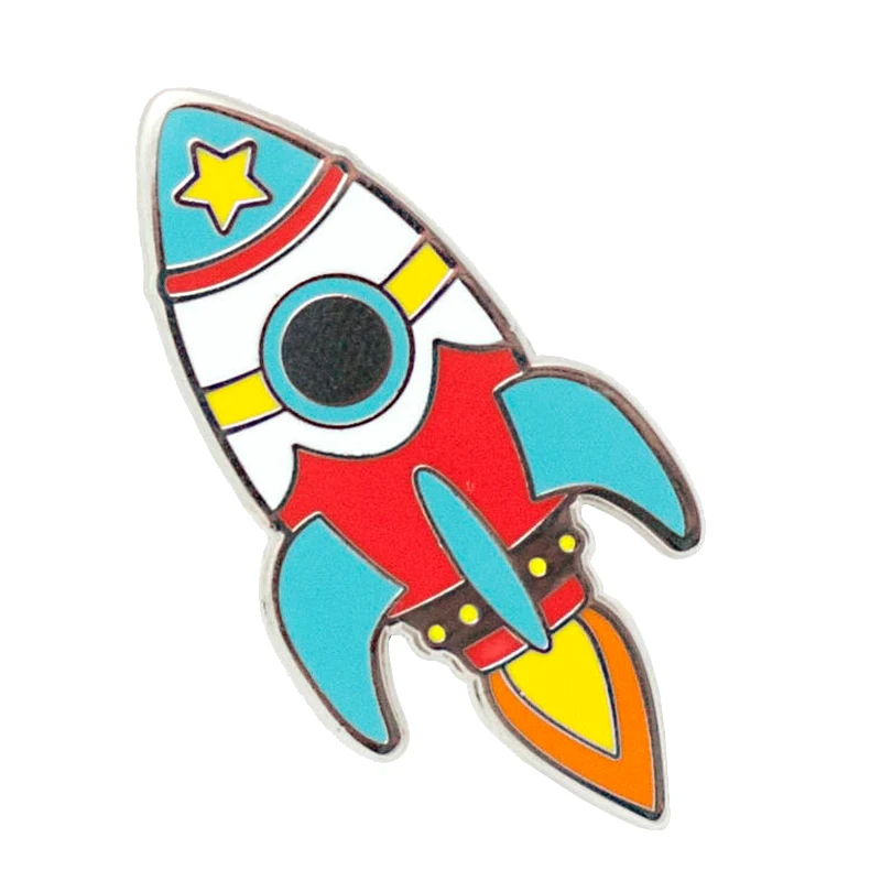 

Rocket Enamel Pin Spaceship Gift