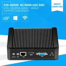 XCY High Performance Windows7 Mini PC Celeron CPU N2930 Quad-Core 1.86GHz 4G Memory 32G SSD OEM/ODM Nettop Computer