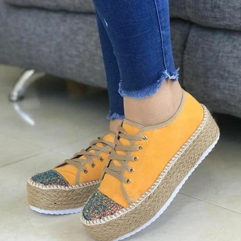 

Adisputent trend ladies platform shoes color matching laces original fashion lace bag with casual shoes ladies