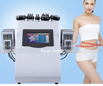 

Korea Technology 6 In 1 40K Ultrasonic Cavitation Vacuum Radio Frequency Laser 8 Pads Lipo Laser Slimming Machine for Home Use