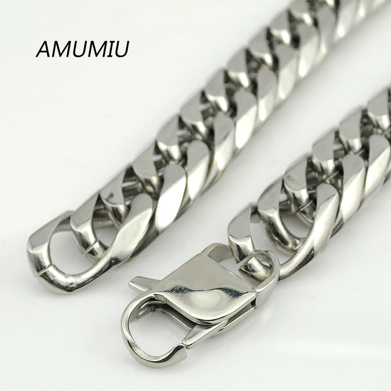 Мужские ожерелья AMUMIU модные ювелирные изделия шириной 40 70 см * 17 мм из нержавеющей