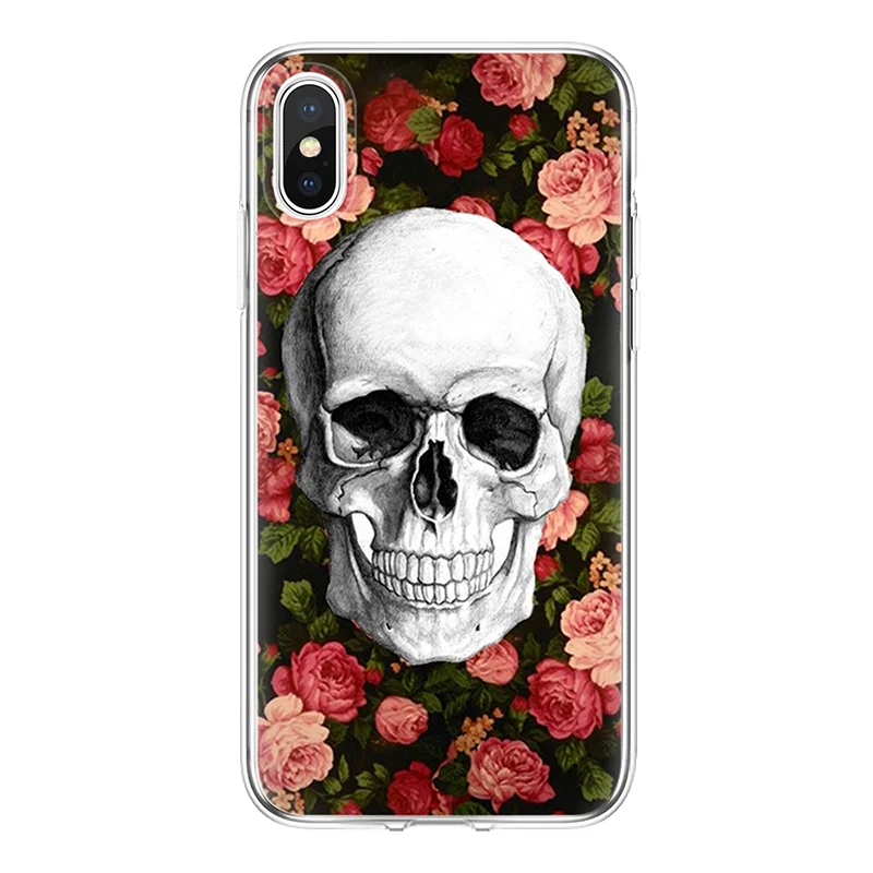 Чехол с черепом и ужасом для iPhone X 6 6s S 7 8 Plus|Бамперы| |