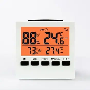 

Indoor/Outdoor Wireless Weather Station LCD Digital Thermometer Humidity Meter