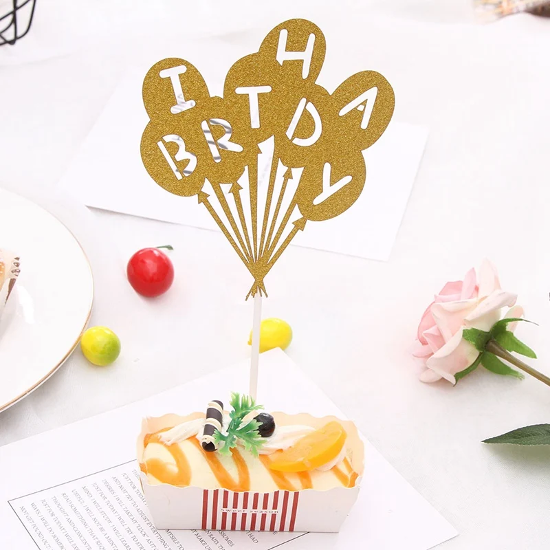 1 шт многоцветные топперы для кексов и тортов с днем рождения флажки для торта для семейного дня рождения украшения для выпечки