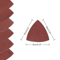 10 шт. треугольная шлифовальная машина наждачная бумага коврик 80 мм Полировка Абразивной Бумаги грит 40-800
