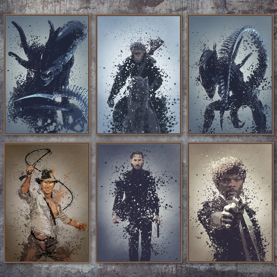 

The Predator Indiana Jones John Wick Gladiator Wall Art Canvas Painting Nordic Posters And Prints Wall Pictures For Living Room