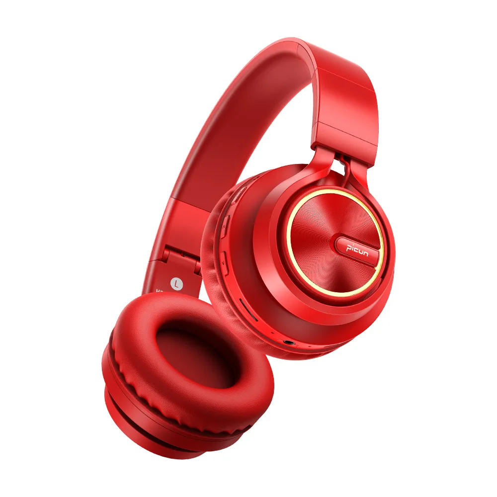 Hi-Fi бас оголовье Стерео гарнитура, беспроводные Bluetooth 4,1 наушники с микрофоном Поддержка TF карты, розовые золотистые наушники для девочек - Цвет: red